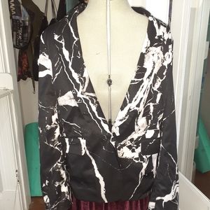 Wildfang marble print blazer